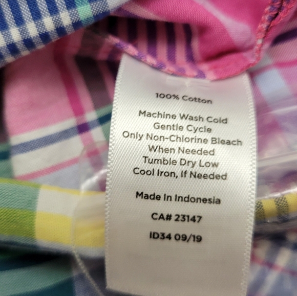 NWOT Talbots Madras Classic Cotton Shirt | Plaid Button-Up Top | Timeless Style - Picture 5 of 5